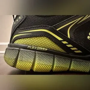 Skechers - Mens Telfin - Rieg Shoe, Size: 8 M US, Color: Black/Lime